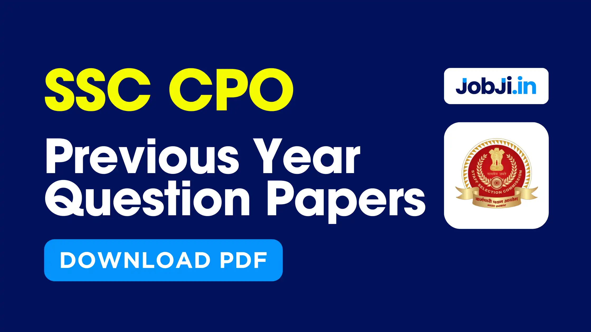 SSC CPO previous year question papers