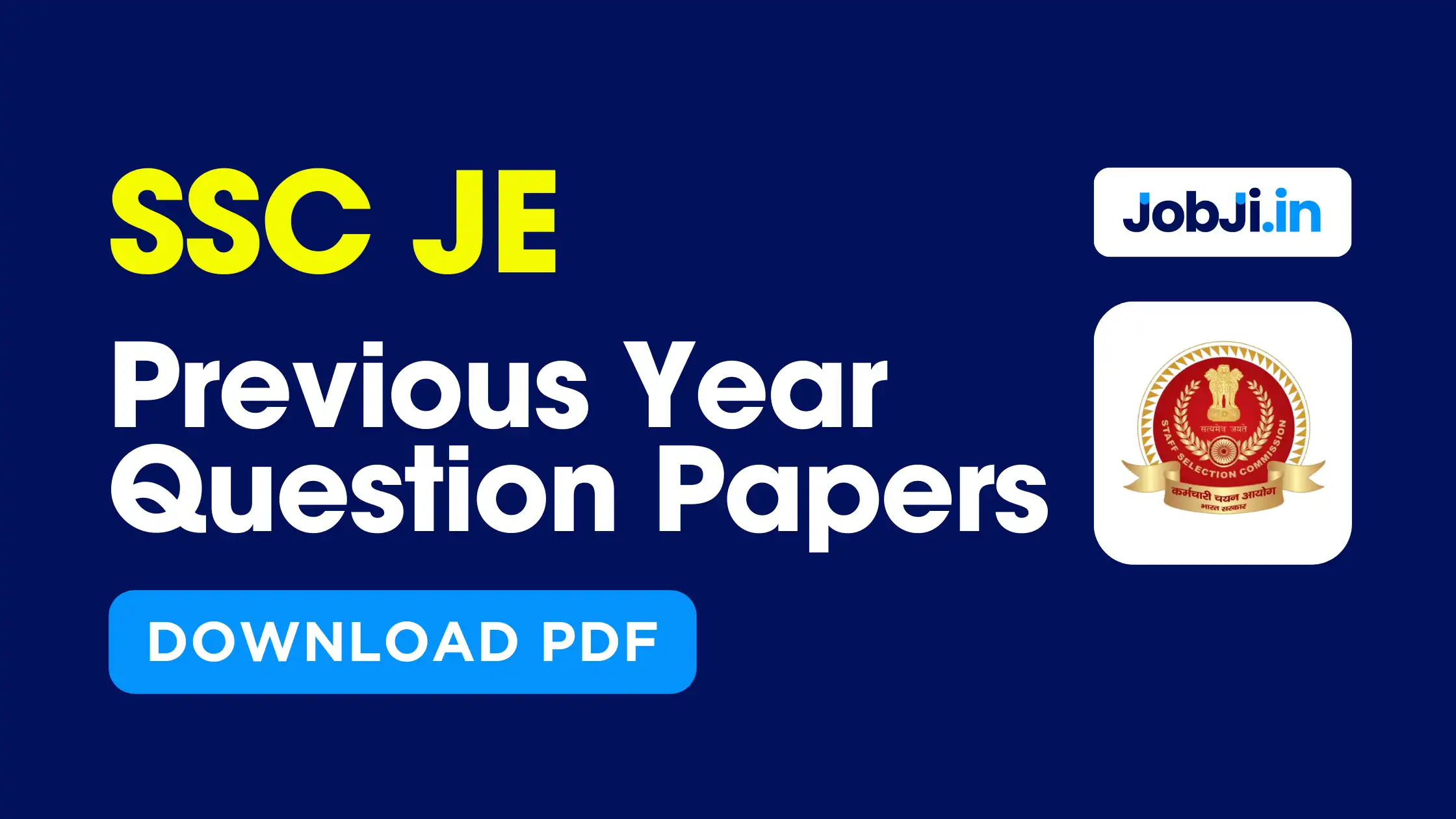 SSC JE previous year question papers