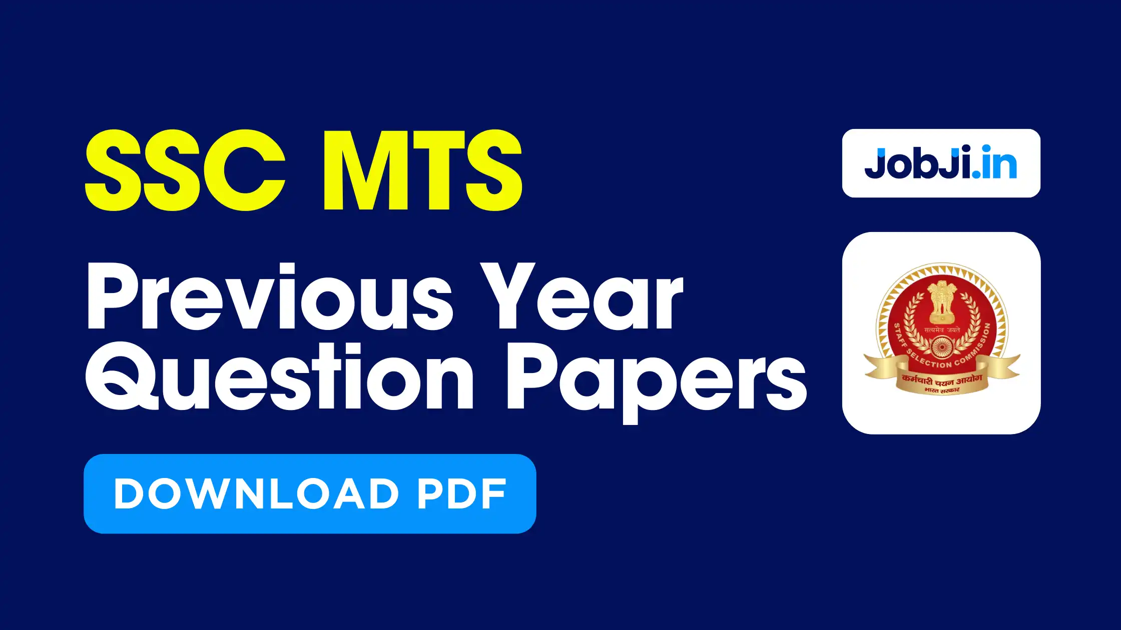 SSC MTS previous year question papers